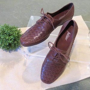 NWOT Brown Leather Lace-up Shoe  Size 9 1/2